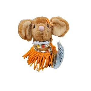 Vintage Kamar Aloha Mouse Plush Toy Adorable W/tags(worn) 6.5" Tall